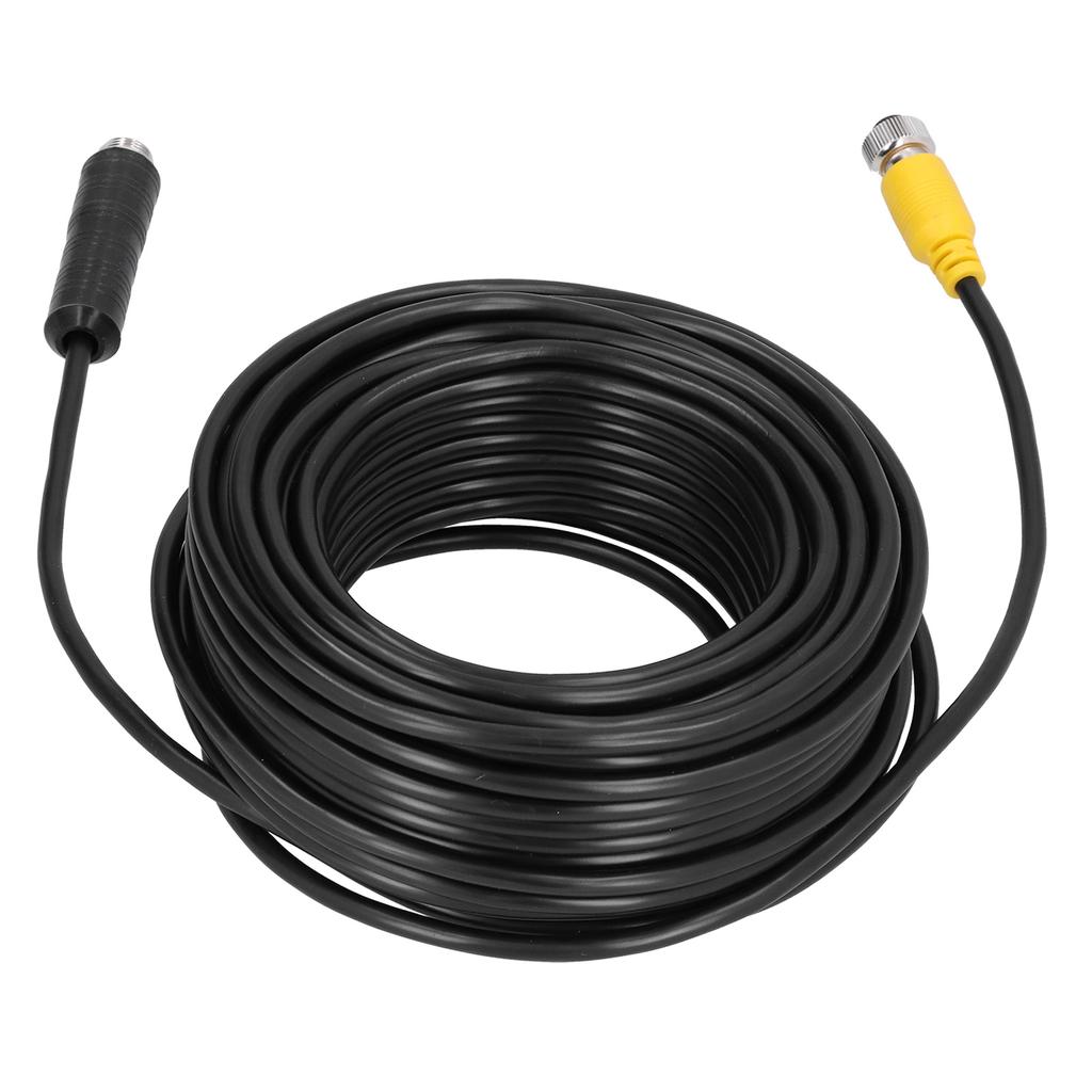 65.6ft 4Pin Car Video Extension Cable with Waterproof Shielded for CCTV Rearview Camera Truck Trailer Bus