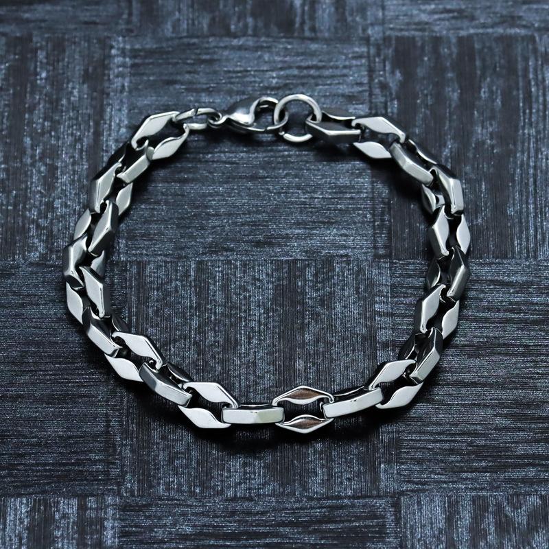 Titanium Steel Bracelet Wind Fashion Stainless Steel Men'S Bracelet Versatile Metal Hand Jewelry