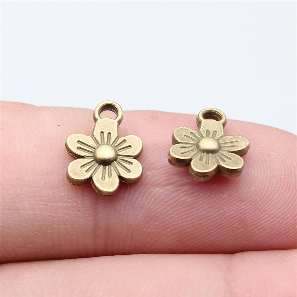 Charms Small Flower Pendants Wedding Jewelry Findings QC116