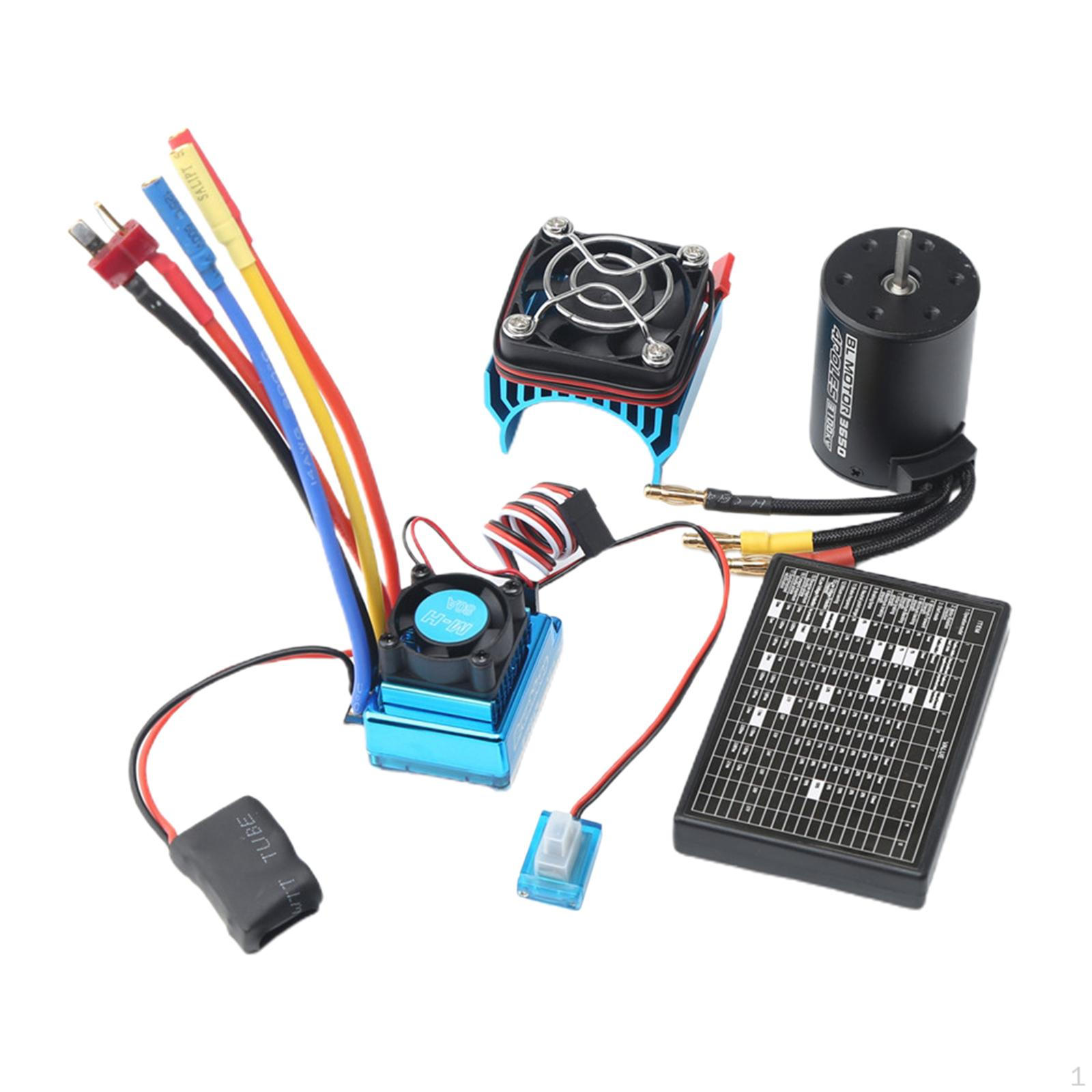 

1 Набір 3650 3100KV Безколекторний Двигун та ESC & Ампер; : 8 / 1:10 деталей для радіокерованої машинки/човна 45А 60А 80А 80A