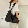 Women Vintage Pleated DenimTote Bag for Daily Commute