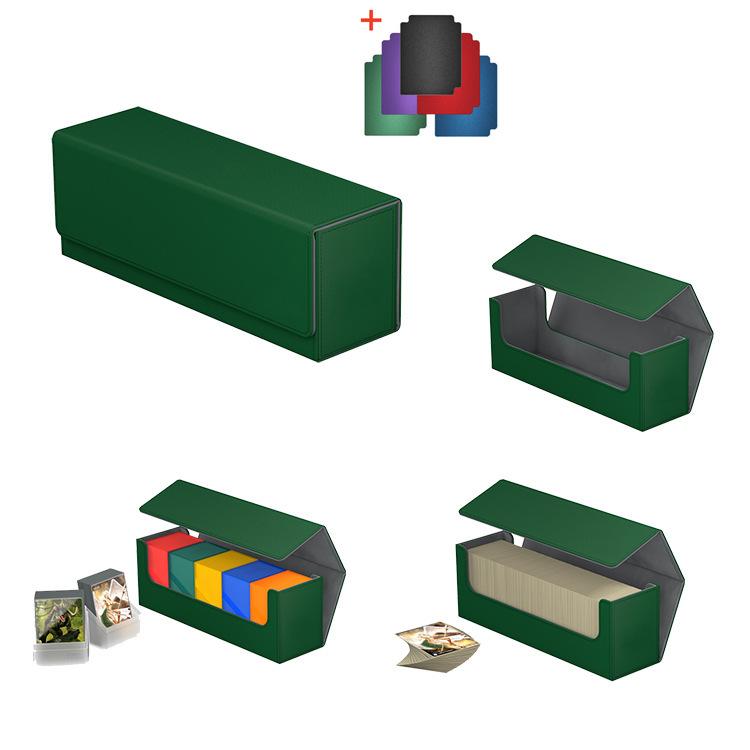 Card Deck Case for 400+ Trading Cards with 5pcs Divider PU Magnetic Storage Box Holder Sleeve Card for Game YuGiOh MTG Star Card