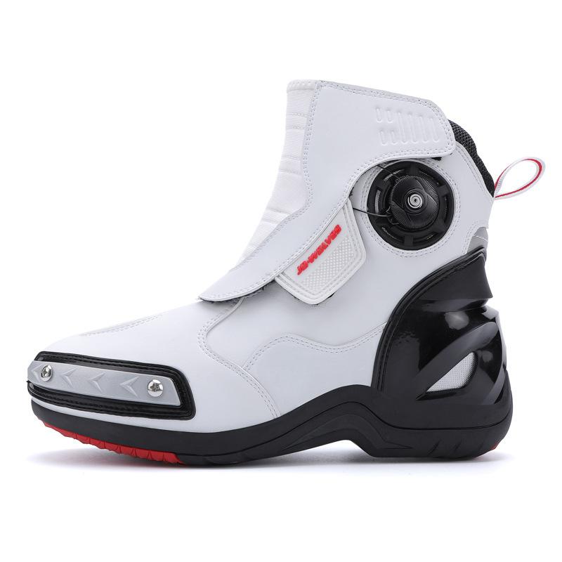 Waterproof Locomotive Shoes Luminous Motorcycle Riding Shoes Men's Riders Locomotive Boots Racing Short Boots Four Seasons