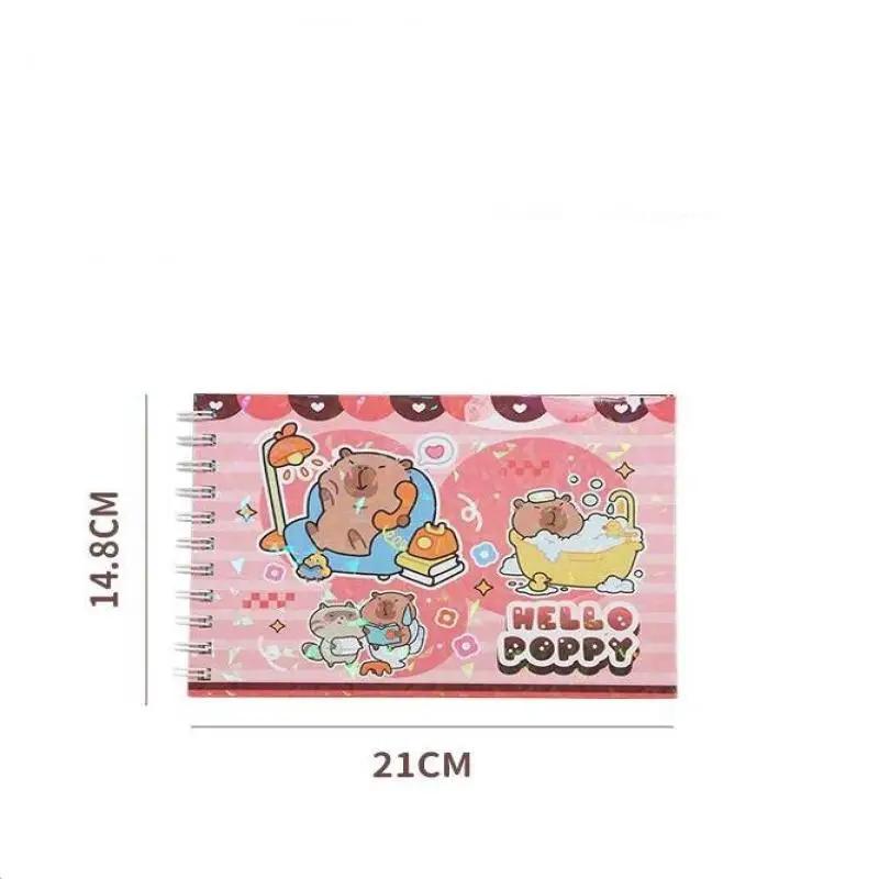 Cartoon Graffiti Malhefte Malbuch Niedliche Wasserschwein-Figuren Malbuch Kinder Tiermotiv Graffiti-Buch Geschenk