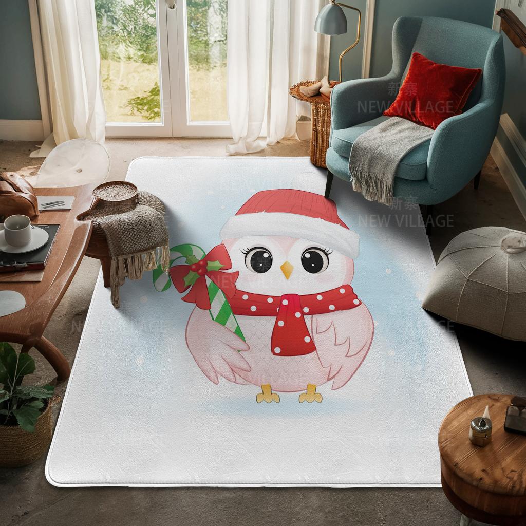 House Entrance Carpet Home Door Mat Living Room Bath Foot Bathroom Non-slip Water Absorption Rugs Bath Merry Christmas Winter