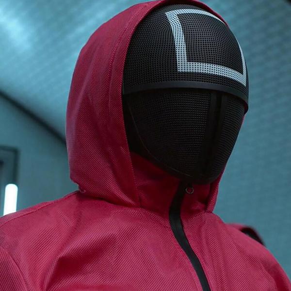 Maska Squid Game Cosplay Maska stejného stylu Závoj Cosplay Představení Korejská TV