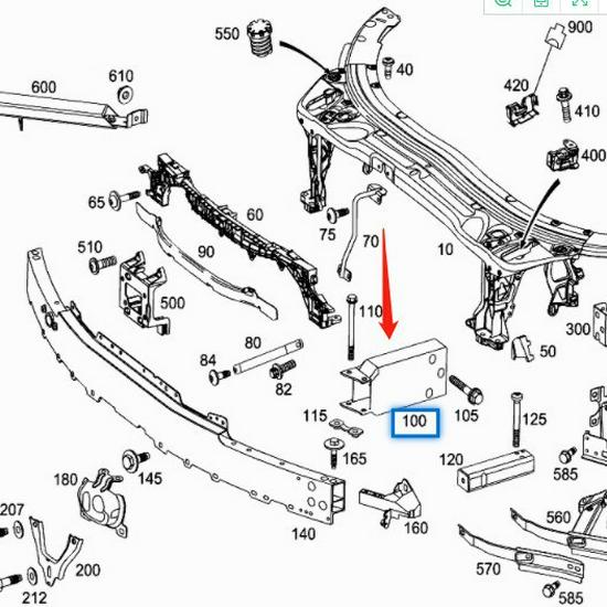 Mercedes-Benz W205 C200 Främre Stötfångarfäste Passar 2056200395, 2056200495