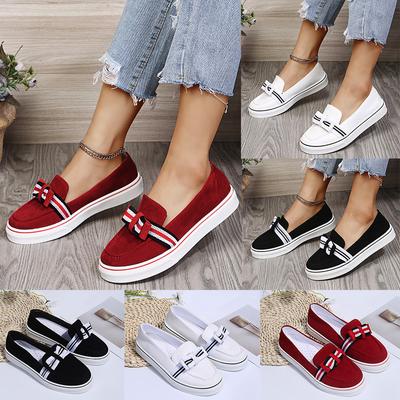 Large Size Single Shoes Women's Summer 2021 New Round Bow Bow Thick-soled Women's Shoes
