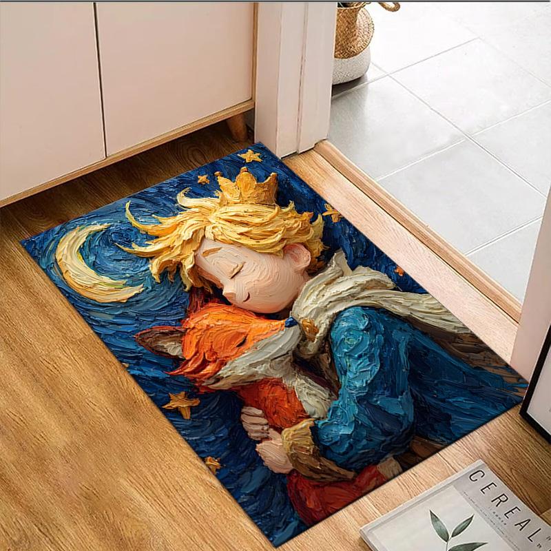 1PC Little Prince Carpet Floor mat, Anti-slip mat Chair rug For livingroom,Bedroom, doormat home decor Gift Christmas Gifts