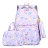 Rainbow Series 3pcs/set Kids School Backpack for Girls Lunch Bag Pencil Bag Elementary Middle High School Bags Students Bookbag
