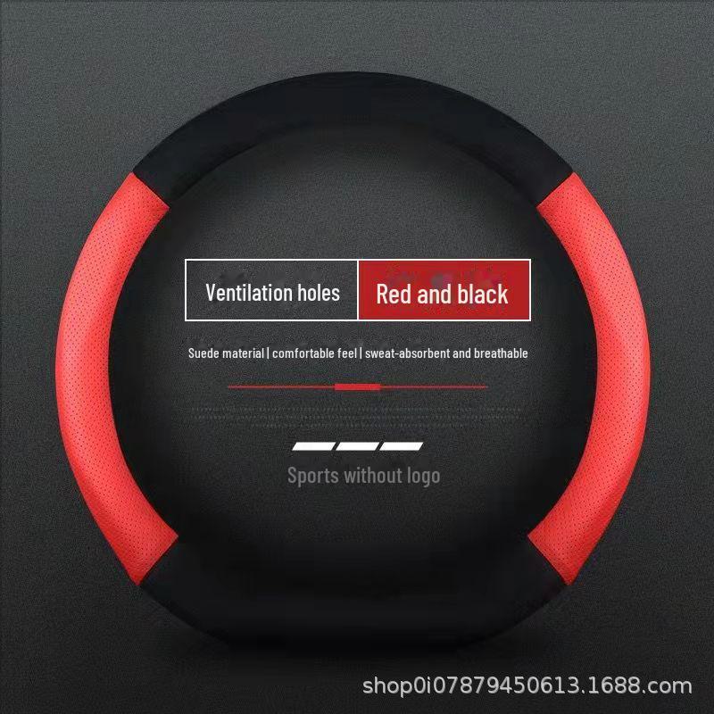 Universeller Lenkradbezug aus Wildleder: Winter und Ganzjahres-Rutschfest, Schweißabsorbierend, Atmungsaktiv für Männer und Frauen