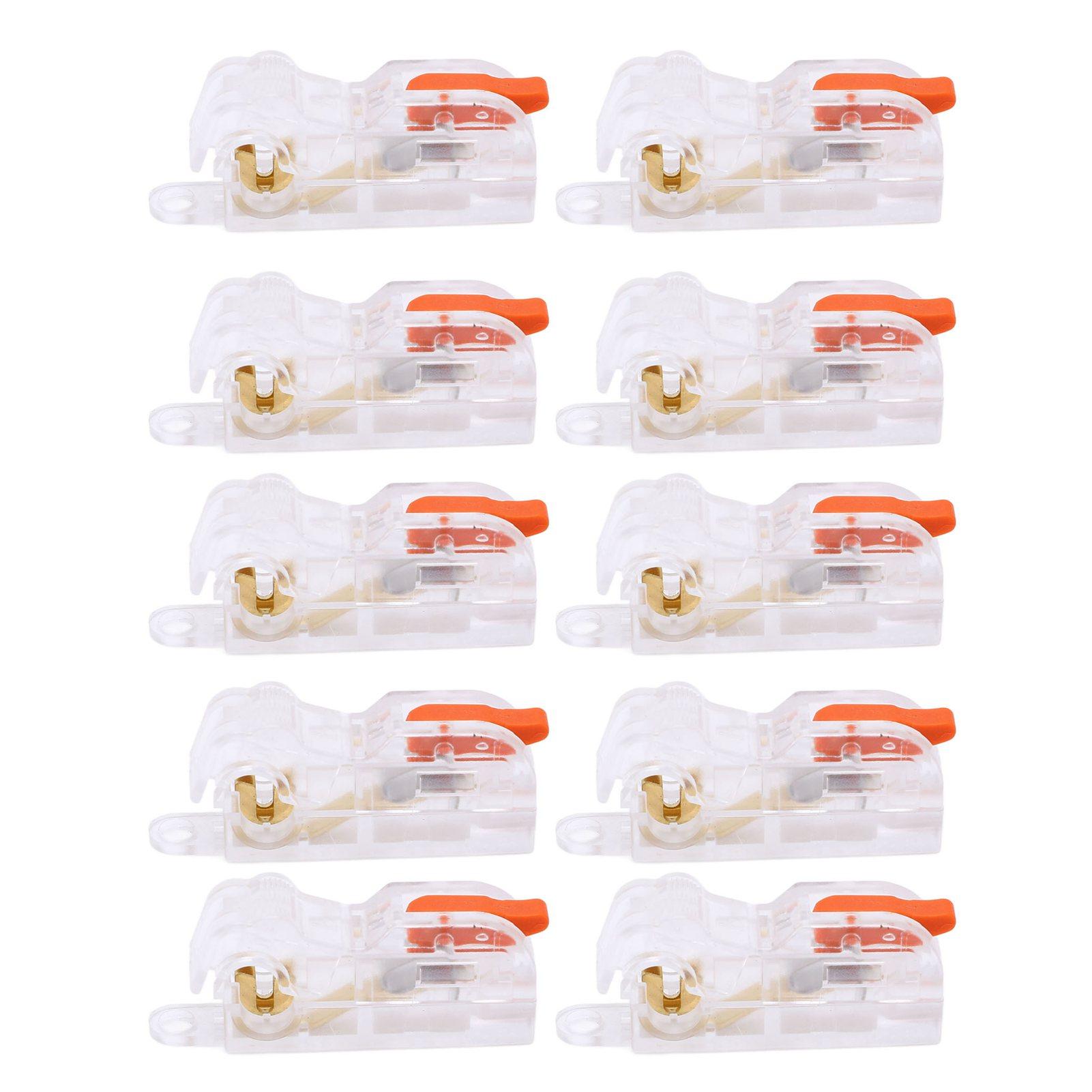 

10PCS Splicing Wire Connector 1 in 1 Out Plug in T Type Lever Wire Connectors Quick Terminal Blocks