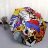 1pc Colorful Journey Super Mario Adventure Automatic 3-Fold Cartoon Practical Umbrella Design, Cute Cartoon Pattern, Portable Outdoor Umbrella, Perfec