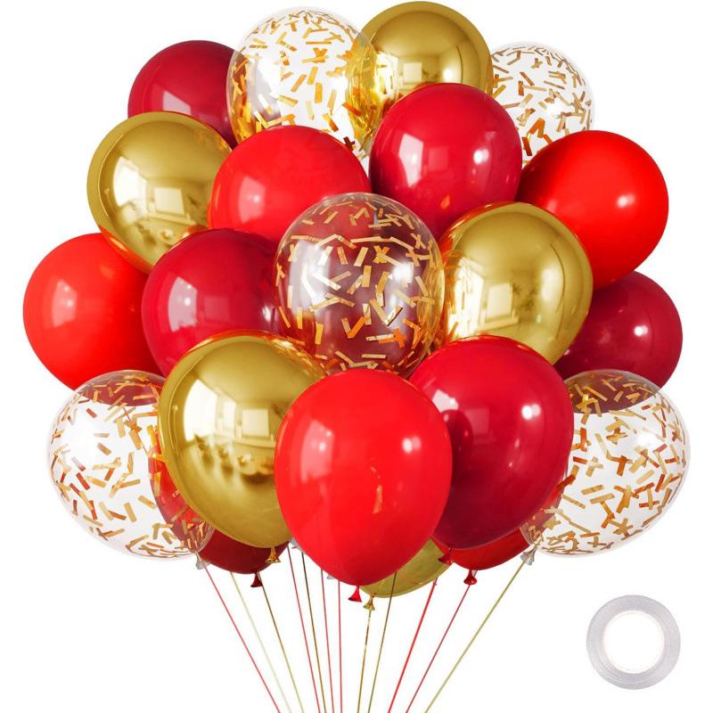 Metal Sequin Balloon Set - 30 Colorful Holiday Party Decorations