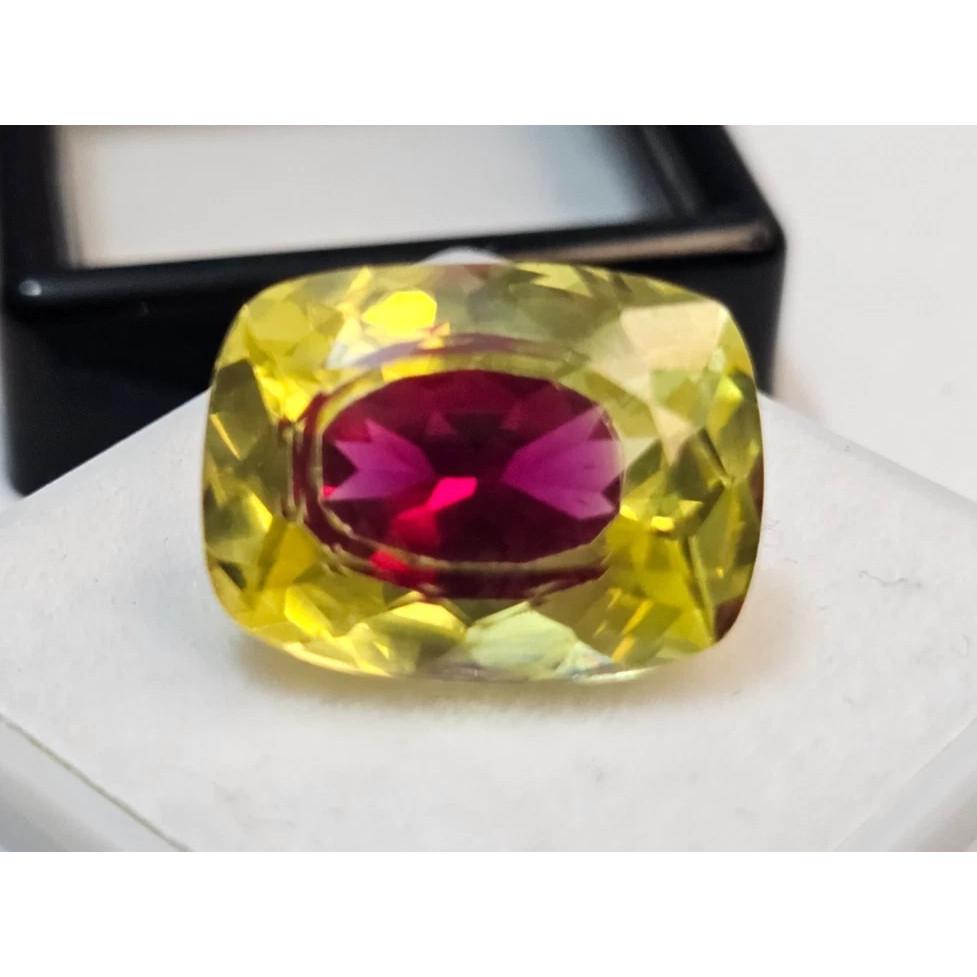 Certified Natural Pitambari Sapphire Cushion Cut 12-13 Ct Stunning Gemstone
