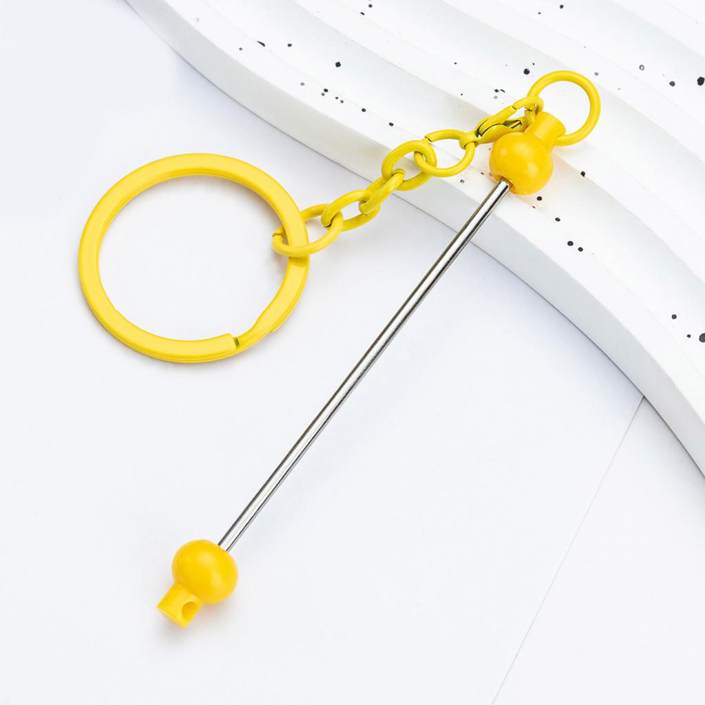 12 Color DIY Beaded Keychain Pendant Versatile 12 Color Beadable Blank Accessory Set For Keychain And Pendant Designs