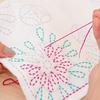 Simply stitch along the Easy kit for sashiko embroidery made in Japan Dala pattern! dishcloths, (10. Horse)
