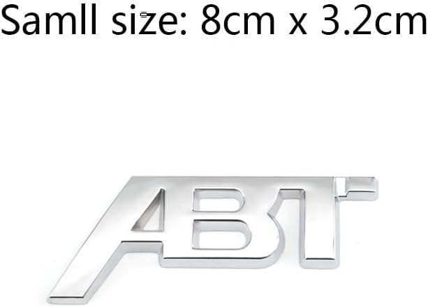 2pcs  3D Metal ABT Car Sticker Car Rear Trunk Letter Logo Badge For A4 A3 A5 A7 A7 Q3 Q7 Q5 TT RS6 RS3 Accessories