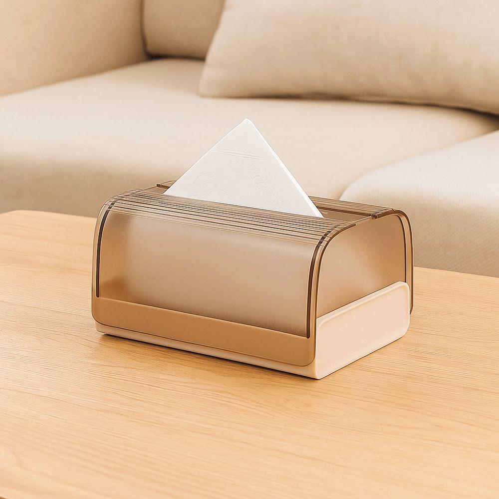 Plastic Clear Tissue Box Spring Support Storage Box Modern Paper Box  Desktop