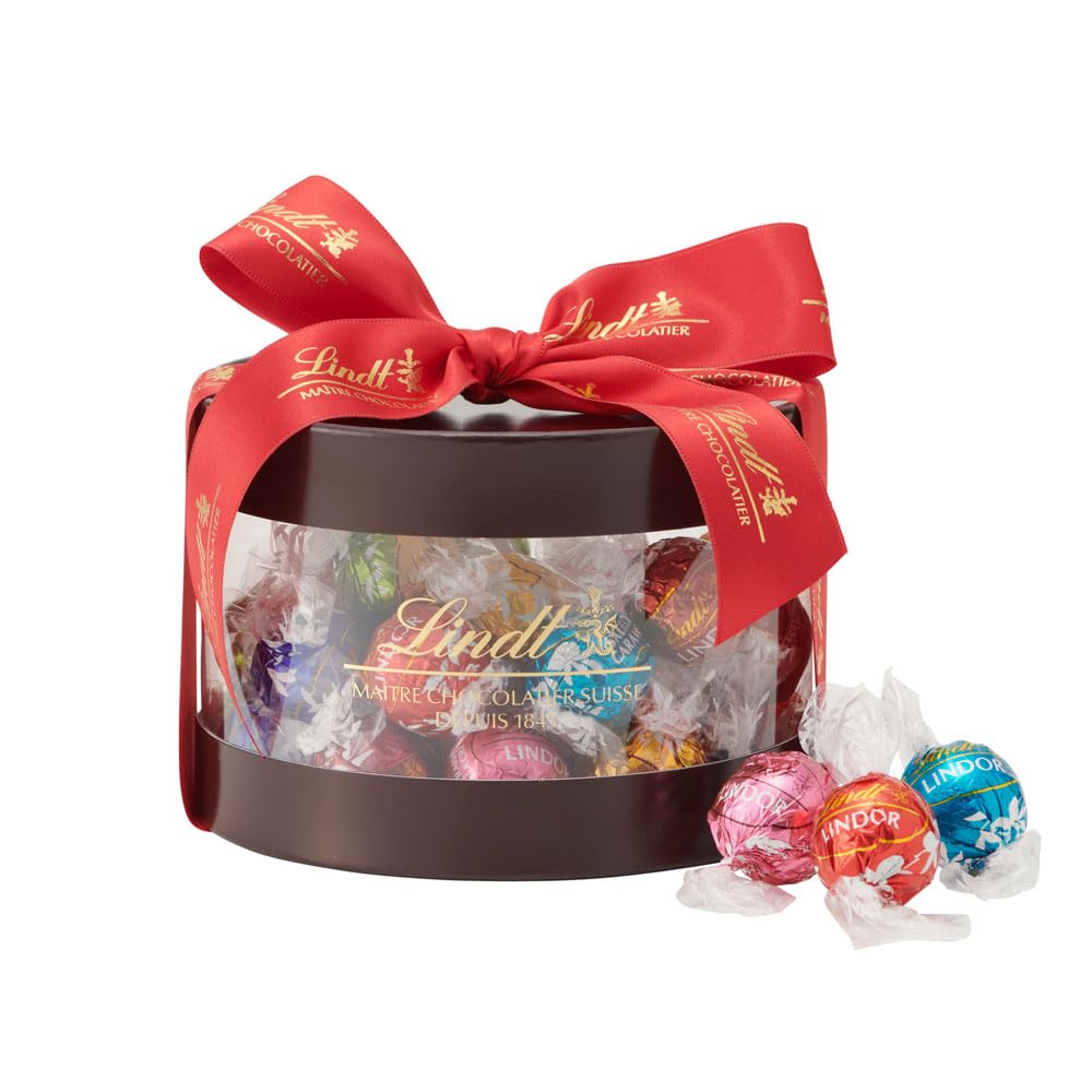 

Подарочный шоколад Lindt Подарочная коробка Lindor 54 шт. Индивидуально упакованная подарочная сумка для переноски в комплекте L Сумка для покупок в комплекте [Официальный Lindt]