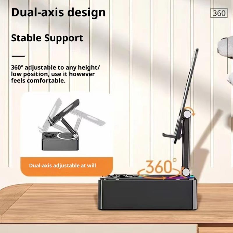 4In1 Phone Holder Portable Speaker With Mic Wireless Speaker Bluetooth With Powerbank360°Phone Stand