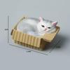 Resin Napping Cat In Box Figurine Cute Kawaii Desktop Ornament for Car Dashboard Bedroom Living Room Decor