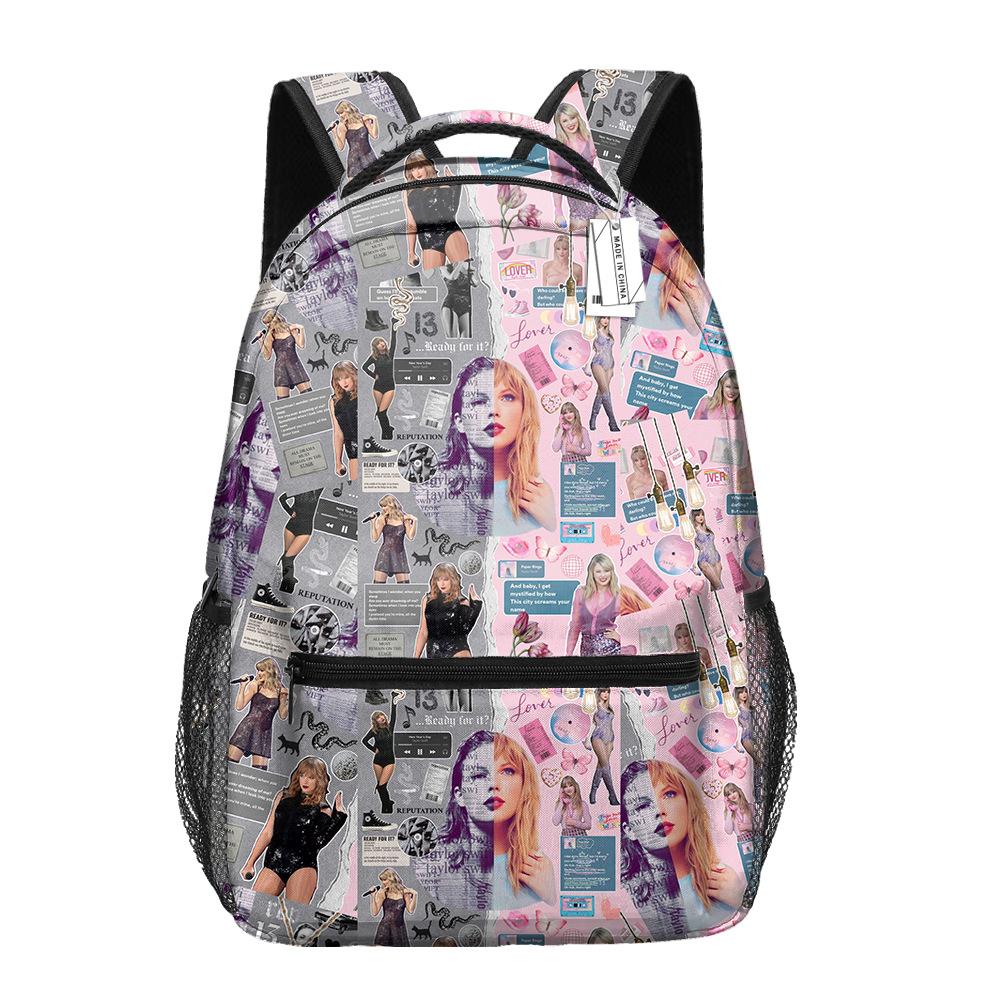 Taylor Swift Grund- und Sekundarschulrucksack, Kinderrucksack, Vollständig bedruckter Rucksack