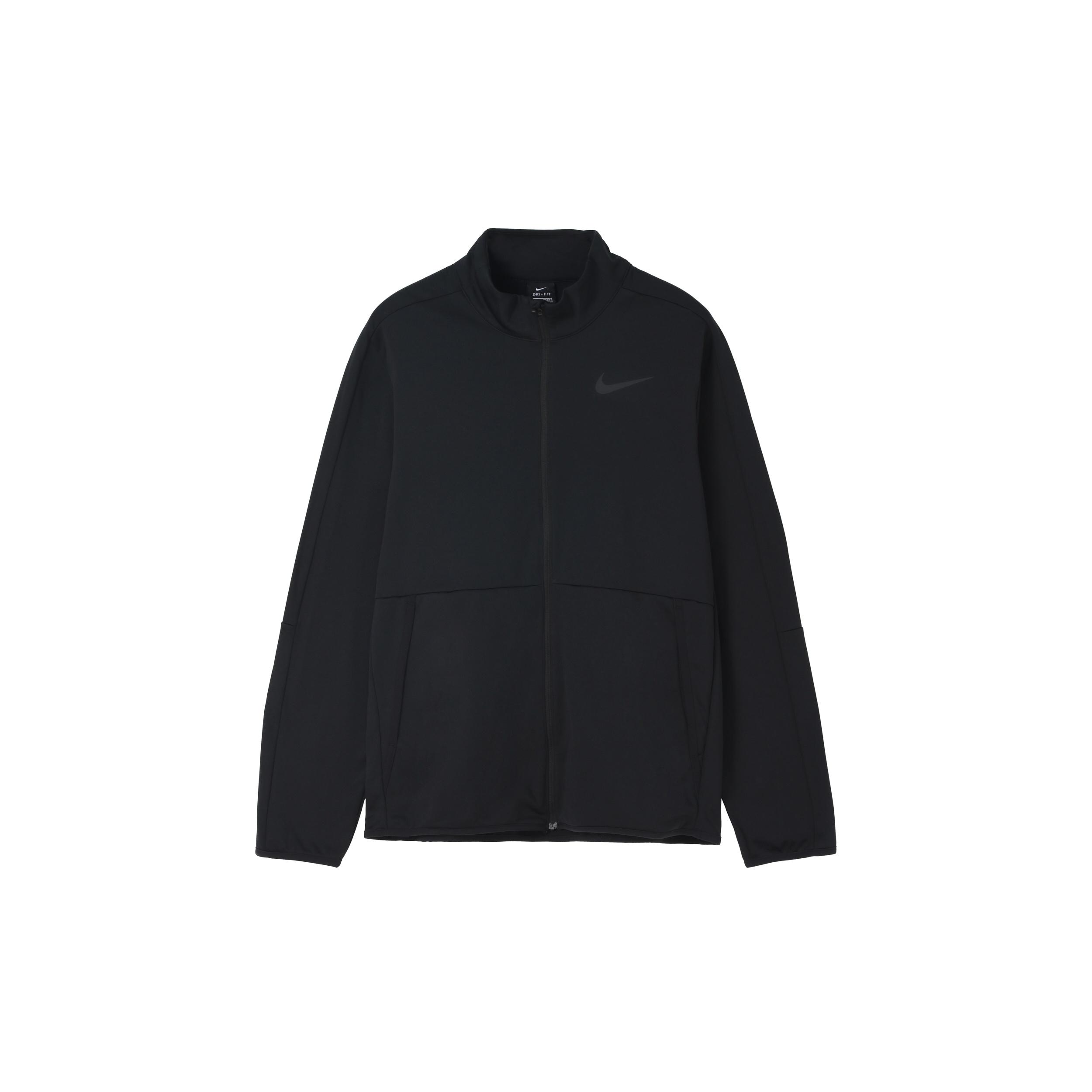 Nike DRI-FIT logo Colorblock Stand Collar Knit Training Jacket Black Men s CU4948-010