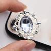 10PCS 30*34MM NEW Acrylic Button Pearl Rhinestone Silver Alloy Buttons Diy Flatback Embellishments Dress Decoration Accessories