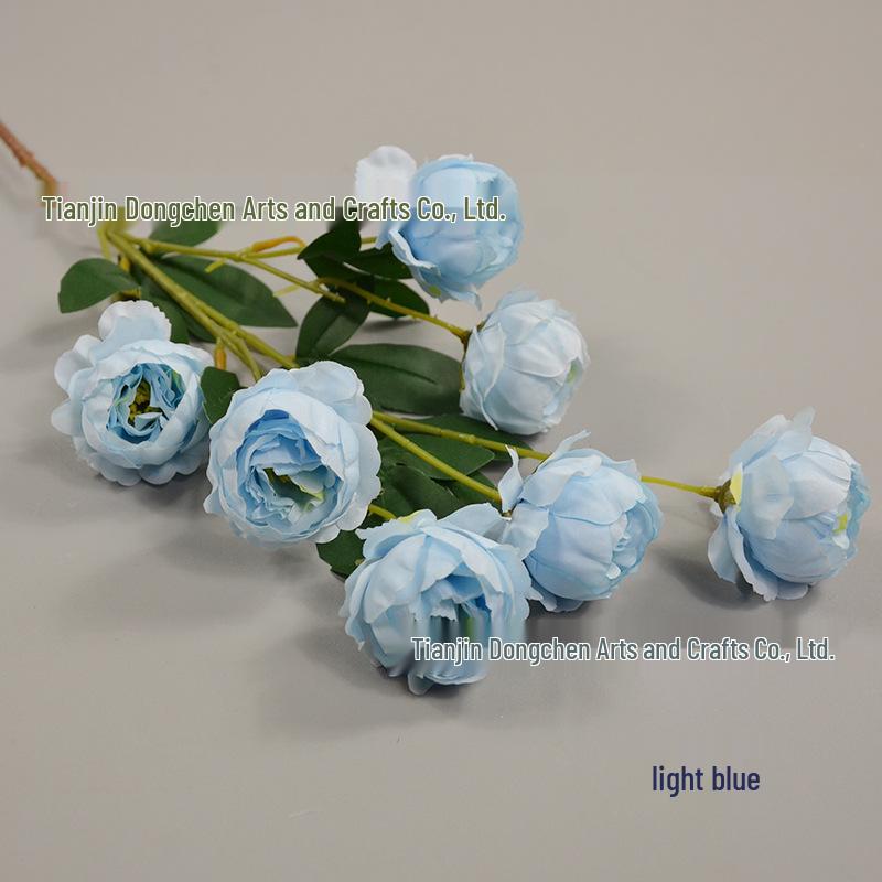 7-Head Silk Peony Artificial Flower Arrangement for Living Room Decoration and Wedding