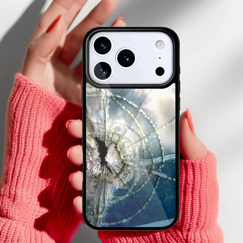 

Bullet Hole Phone Case for iPhone 17 16 15 14 13 Pro Max Back Cover for 12 11 Pro Coque iPhone 14