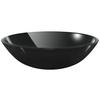 VidaXL Lavabo Verre Trempé Noir Lavabo Vasque Evier à Poser Salle de Bain 142231