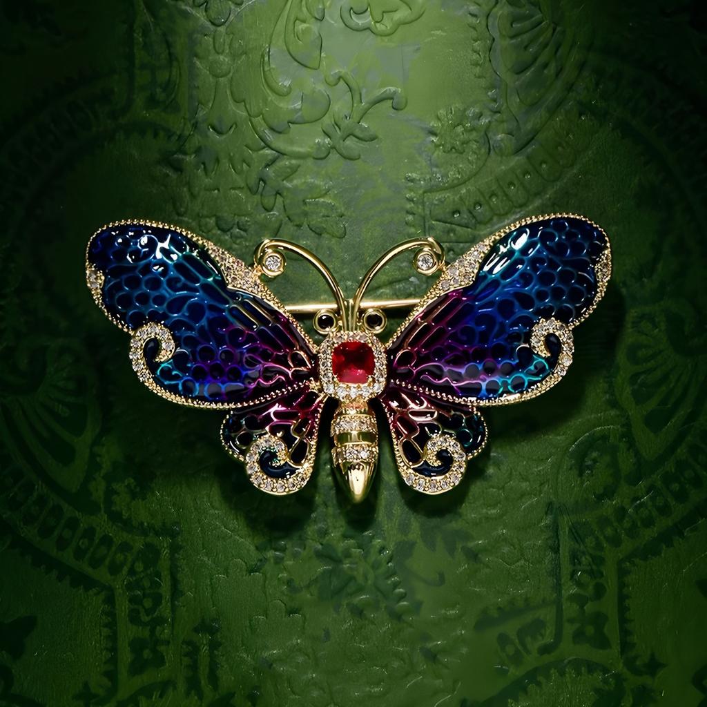 "Phantom Butterfly Brooch, Elegant Enamel Butterfly Brooch, Exquisite Anti-glare Pin.
