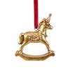 Resin Holiday Decoration Retro Golden Christmas Tree Ornament, Bell Wreath Horse Stocking Window Classic Ornaments Locomotive Pinecone Hanging Decor,