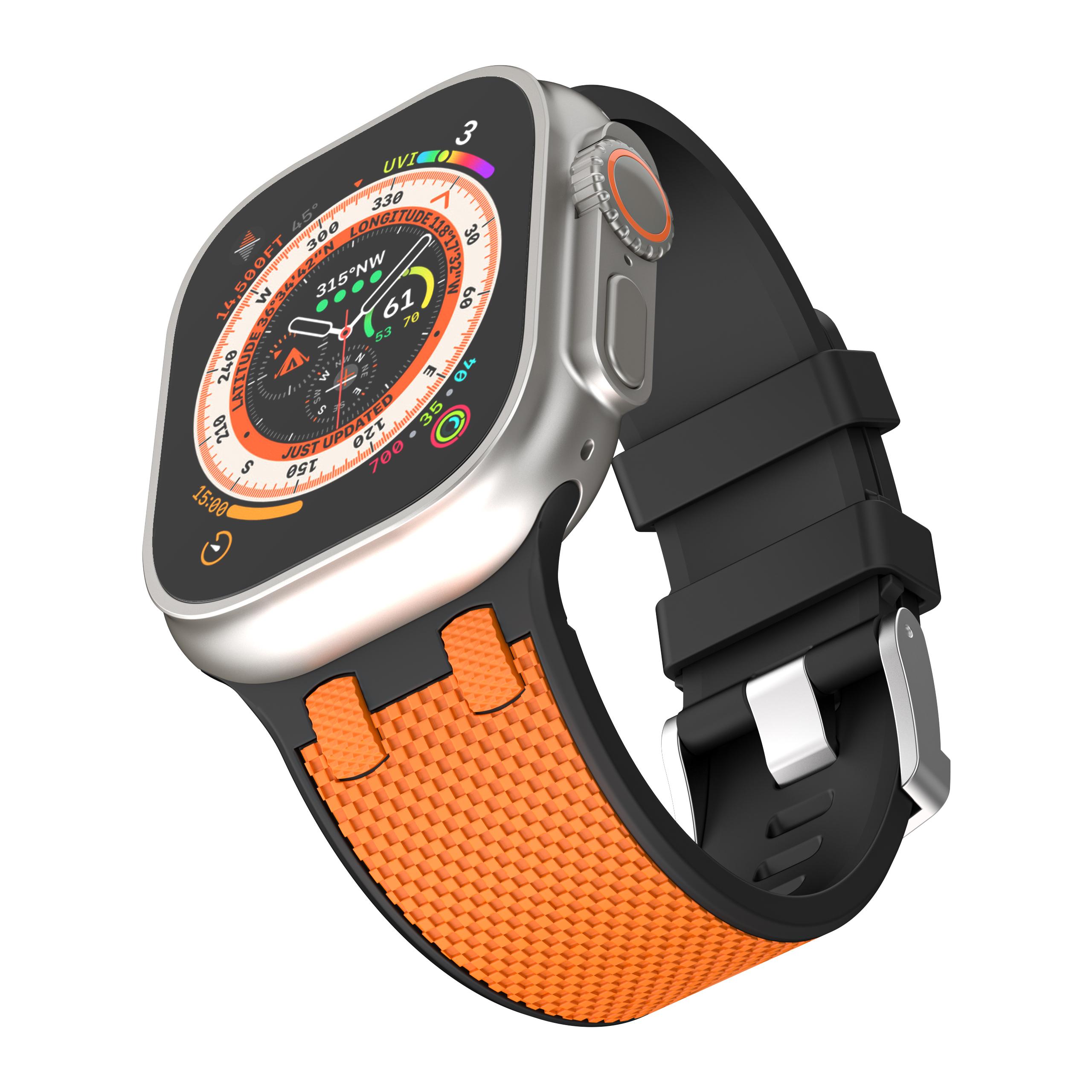 

Sport Rubber Strap for Apple Watch Band 49mm 45mm 44mm 46mm 42mm Silicone Wristband for iWatch Series Ultra 10 9 8 7 6 5 4 3 SE Ultra 49mm