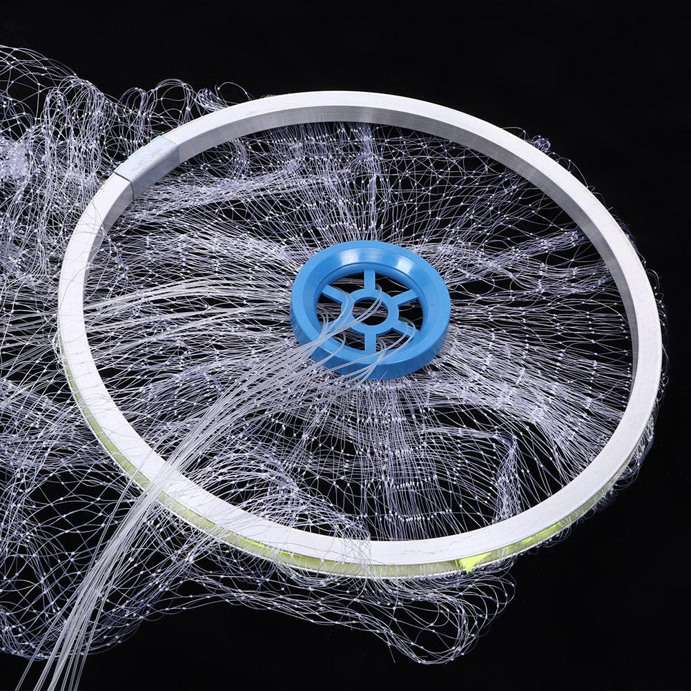 Portable   Hand Throw Fish Mesh Net Catch Fishing   Trap Accessory