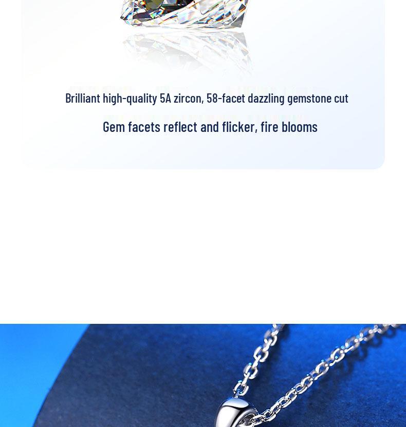 Deer with You Sterling Silver Necklace - Bouncing Heart Pendant, Ideal Gift for Women, Girlfriend's Birthday, or Christmas.