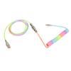 Gaming Keyboard Cable Gradient Color RGB Luminous Custom Mechanical Keyboard Retractable USB C
