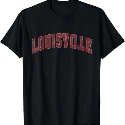 Louisville Kentucky KY Koszulka z Vintage Designem Sportowym, 100% bawełna