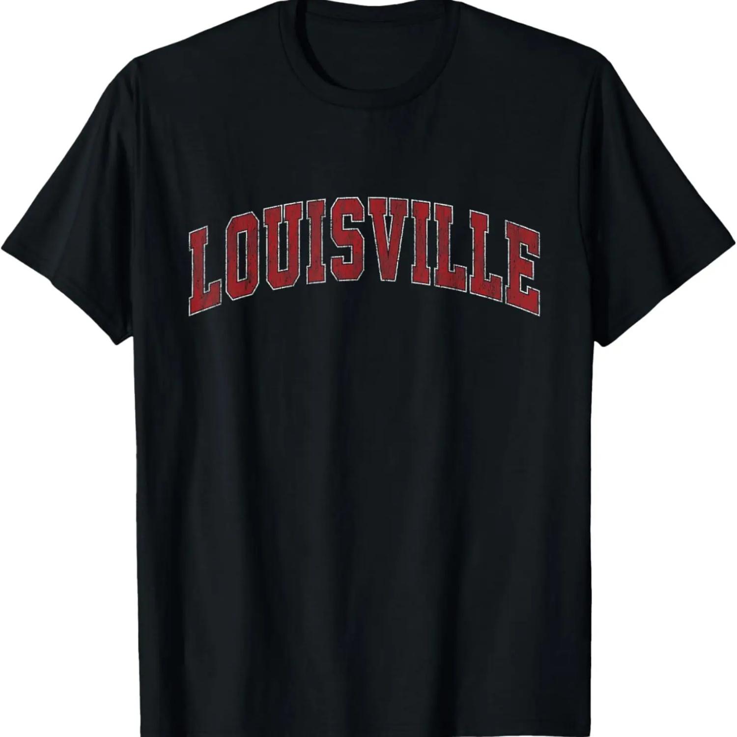 

Louisville Kentucky KY Vintage Athletic Sports Design T-Shirt,100% cotton XXXXXL чорний
