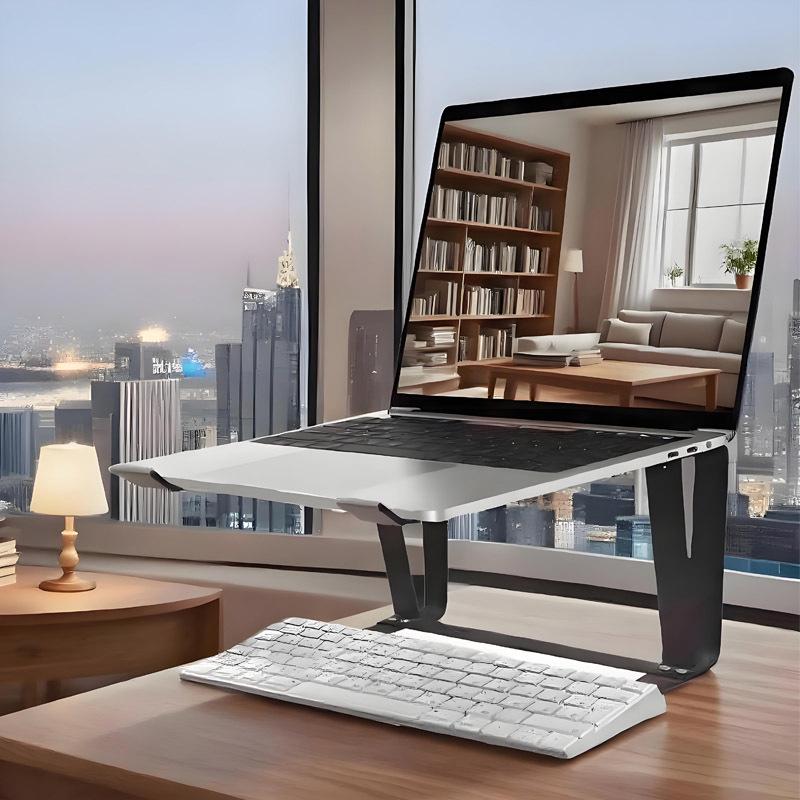 Doppelschichtiger Laptopständer mit Tastaturerhöhung & Kühlung
