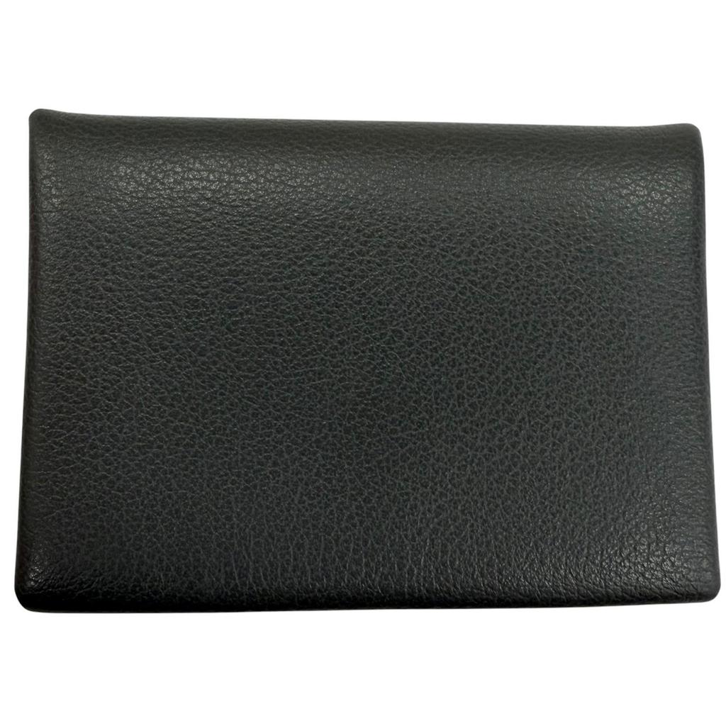 Great HERMES Coin Case Calvi Duo Serie Metal Evercolor Leather Women Used