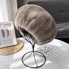 Luxury Women's Winter Bucket Hat Elegant Warm Fashion Real Mink Fur Cap for Casual Travel Cycling-Factory