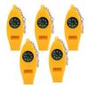 5PCS 4 in 1 Compass Thermometer Magnifier Whistle for Travel Camping Hiking Climbing