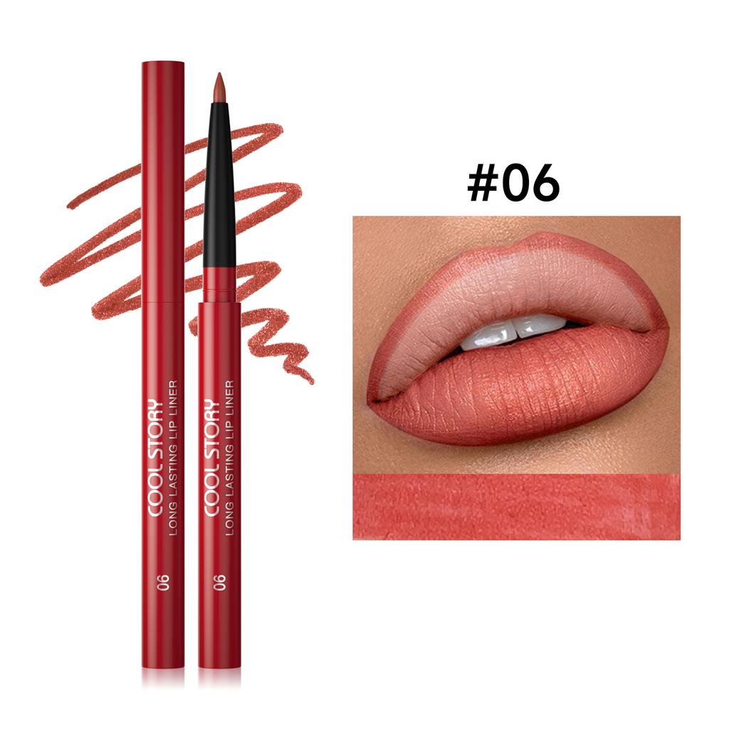 Langanhaltender wasserfester matter Lipliner, feuchtigkeitsspendendes, nicht klebriges Lippen-Make-up, konturiert die Lippen, 8 Farbtöne erhältlich, Lippenstift-Ersatz