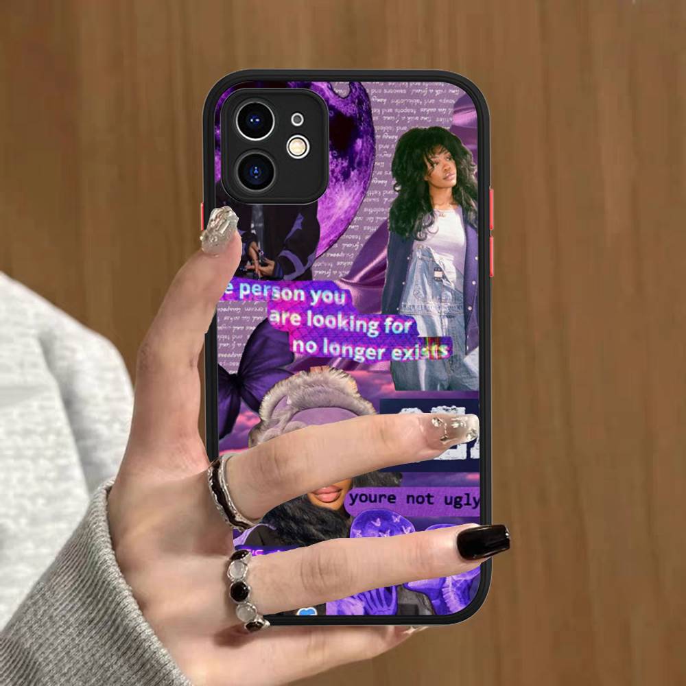 Popular Singer S-Sza Phone Case For IPhone 16 15 14 13 12 11 Pro Max Plus X XS MAX Black Matte Phone Fundas
