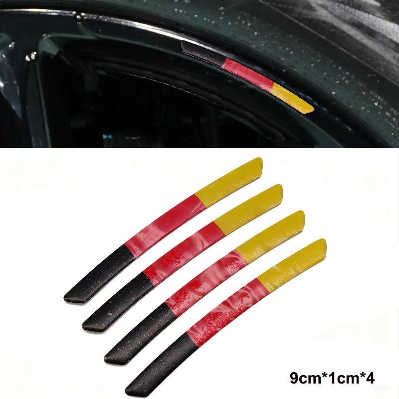 4 PCS Aluminum Decorative Stickers For Car Wheels For Upgrading National Flag Accessories