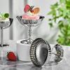 Stainless Steel Ice Cream Cup, Pudding Dessert Bowl, High Base Dessert Cup, Fruit Salad Serving Dish, Cake Plate Snack Dish