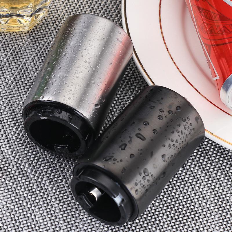 Automatic Push-Type Creative Beer Bottle Opener - Magical Tool with Logo.