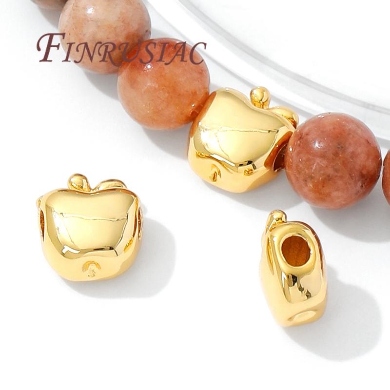 11mm*9mm Apple beads Spacer Beads 18K Gold Plated Bracelets Beads Jewelry Accessories,Beads Separators